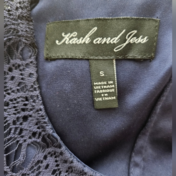 Navy Blue Lace Dress - Picture 5 of 5